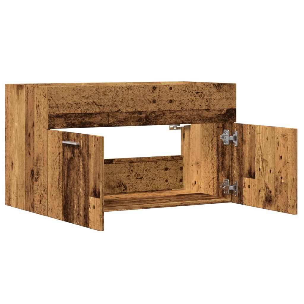 vidaXL Mueble de lavabo madera ingeniería envejecida 90x38,5x46 cm