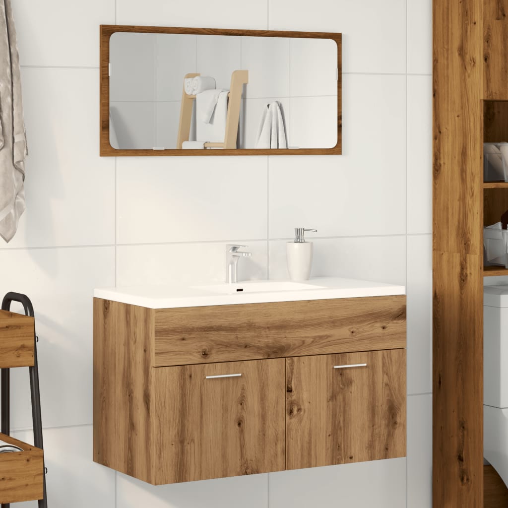 vidaXL Mueble de lavabo de baño madera roble artisan 90x38,5x46 cm