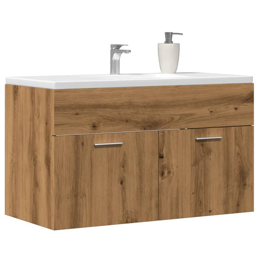 vidaXL Mueble de lavabo de baño madera roble artisan 90x38,5x46 cm