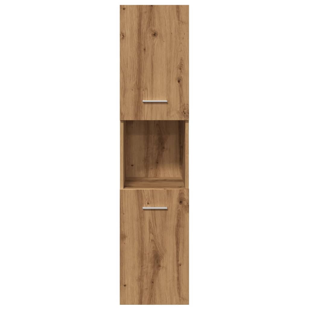 vidaXL Armario pared baño madera ingeniería roble artisian 30x30x130cm