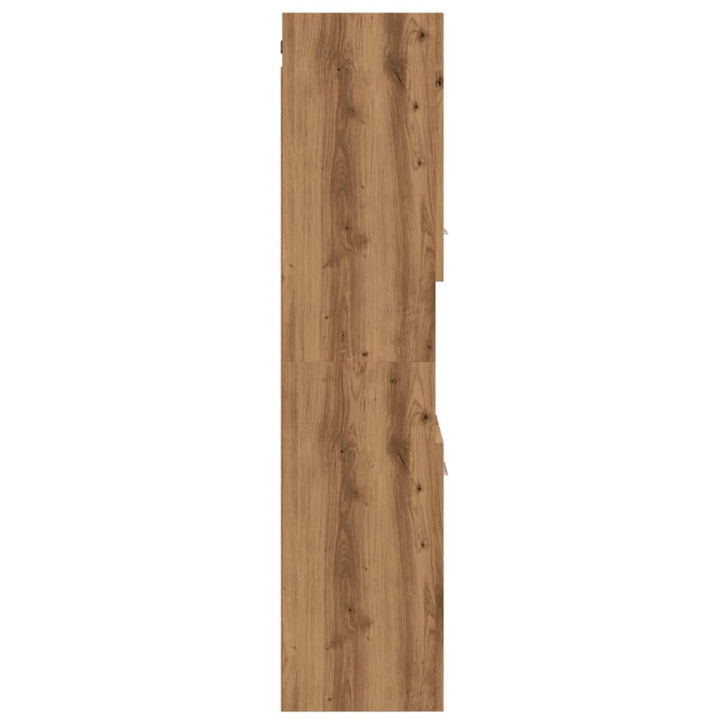 vidaXL Armario pared baño madera ingeniería roble artisian 30x30x130cm