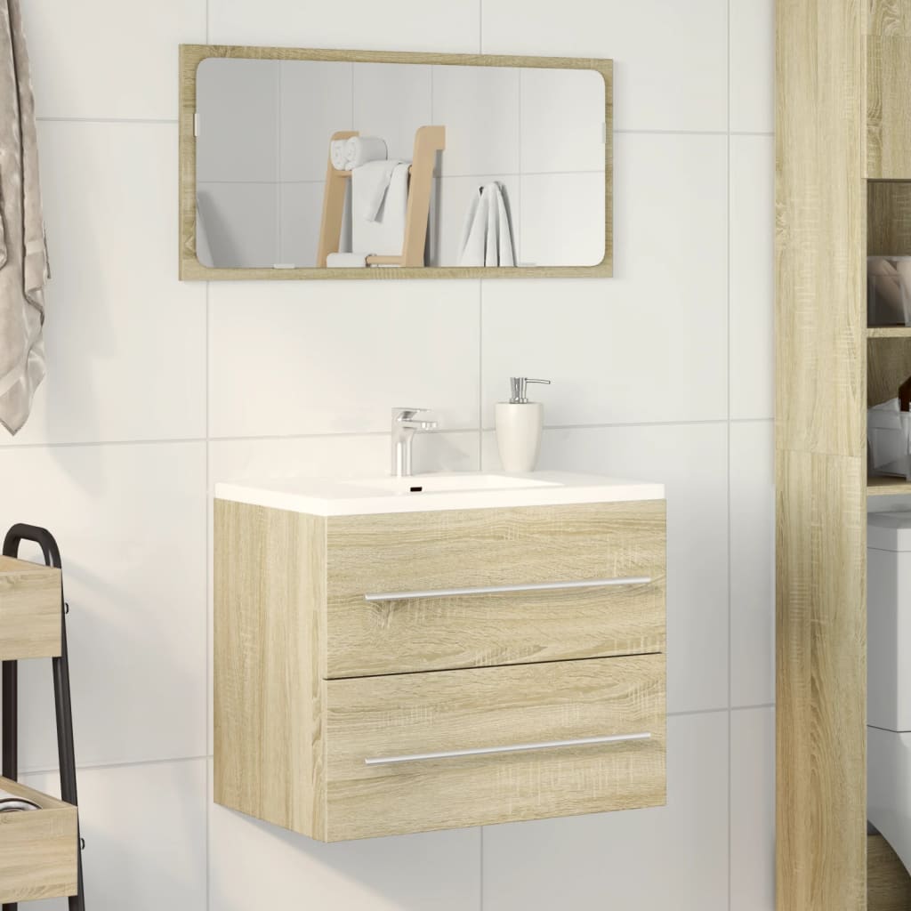 vidaXL Armario para lavabo aglomerado roble Sonoma 60x38,5x48 cm