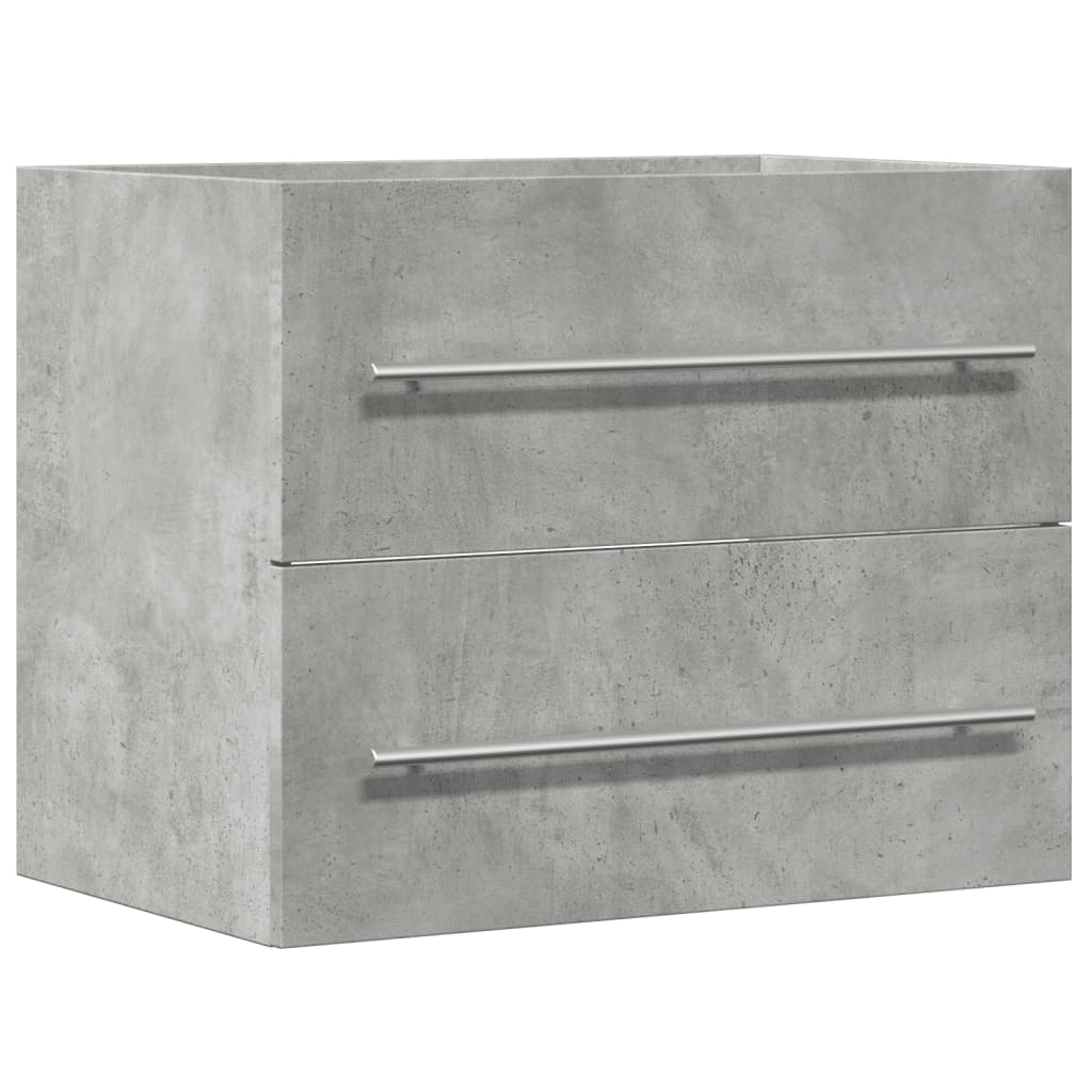 vidaXL Armario para lavabo aglomerado gris hormigón 60x38,5x48 cm