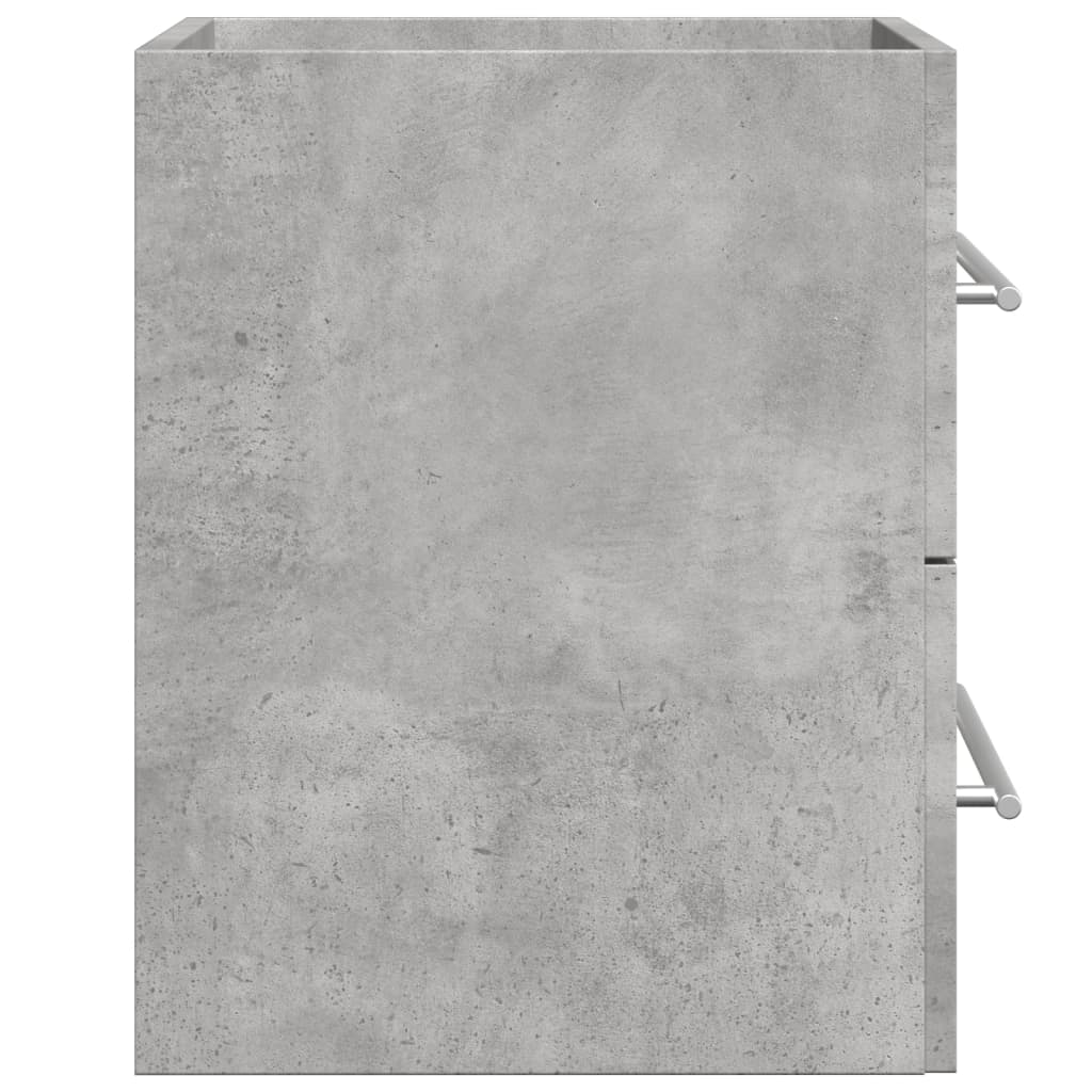 vidaXL Armario para lavabo aglomerado gris hormigón 60x38,5x48 cm