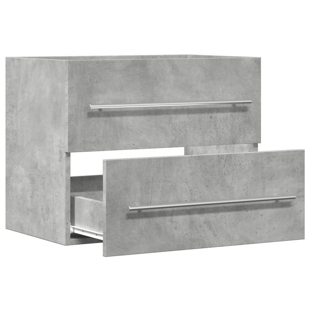 vidaXL Armario para lavabo aglomerado gris hormigón 60x38,5x48 cm