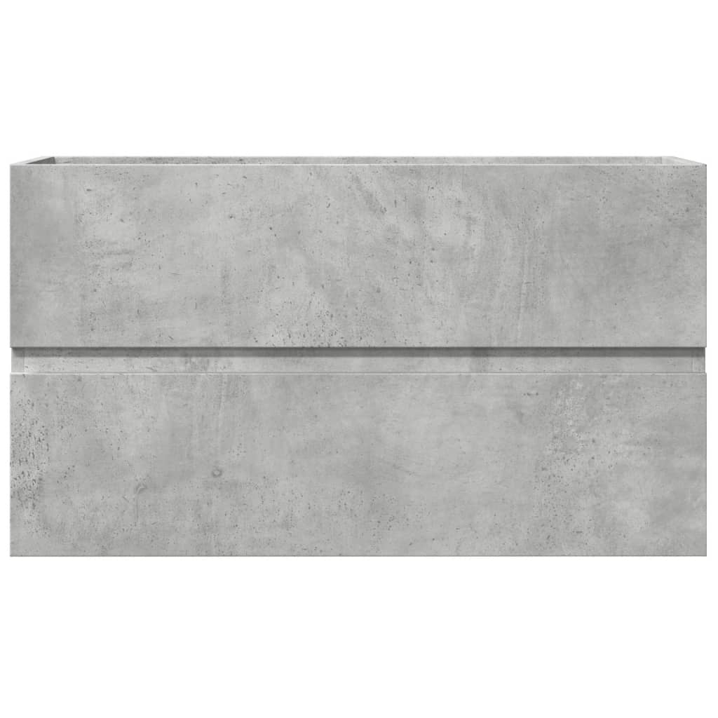 vidaXL Armario pared baño madera ingeniería gris hormigón 80x38,5x45cm