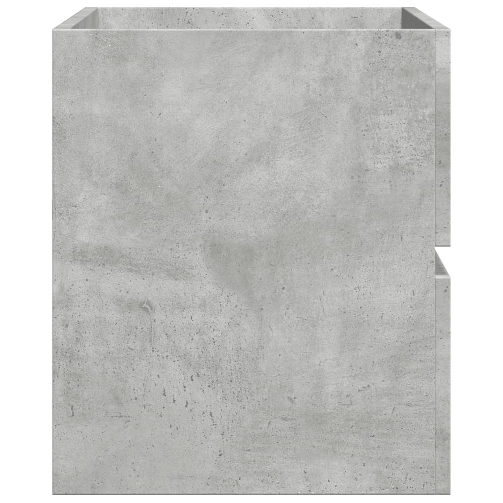 vidaXL Armario pared baño madera ingeniería gris hormigón 80x38,5x45cm