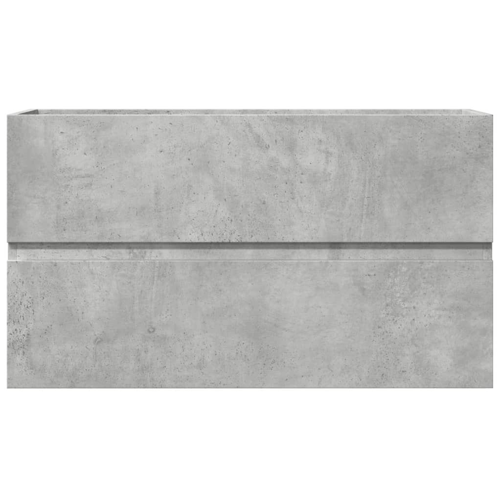 vidaXL Armario para lavabo contrachapada gris hormigón 90x38,5x45 cm