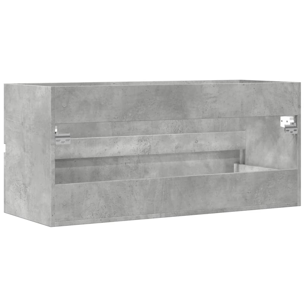 vidaXL Armario para lavabo contrachapada gris hormigón 100x38,5x45 cm