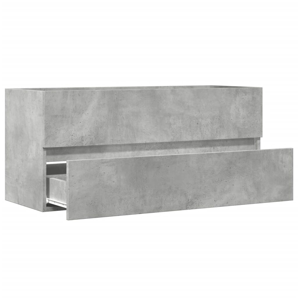 vidaXL Armario para lavabo contrachapada gris hormigón 100x38,5x45 cm