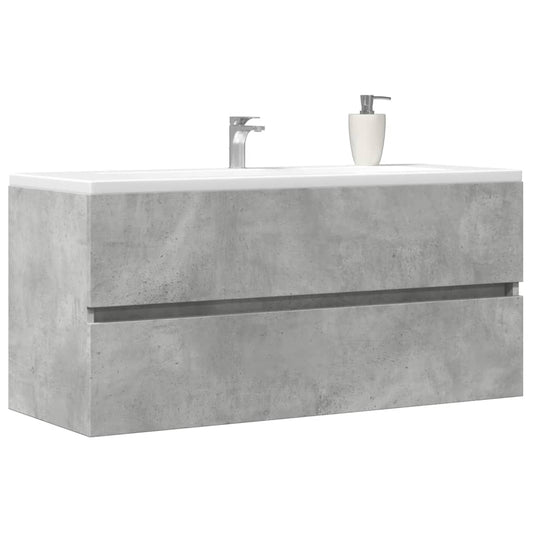 vidaXL Armario para lavabo contrachapada gris hormigón 100x38,5x45 cm