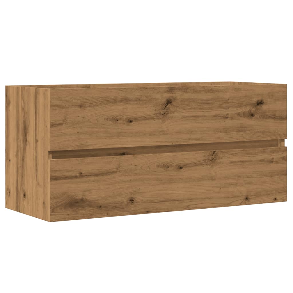 vidaXL Armario lavabo madera ingeniería roble artisan 100x38,5x45 cm