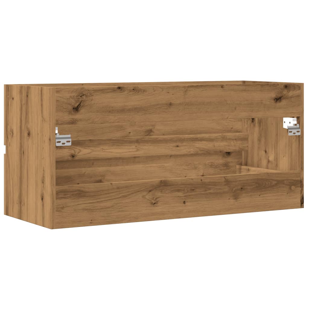 vidaXL Armario lavabo madera ingeniería roble artisan 100x38,5x45 cm