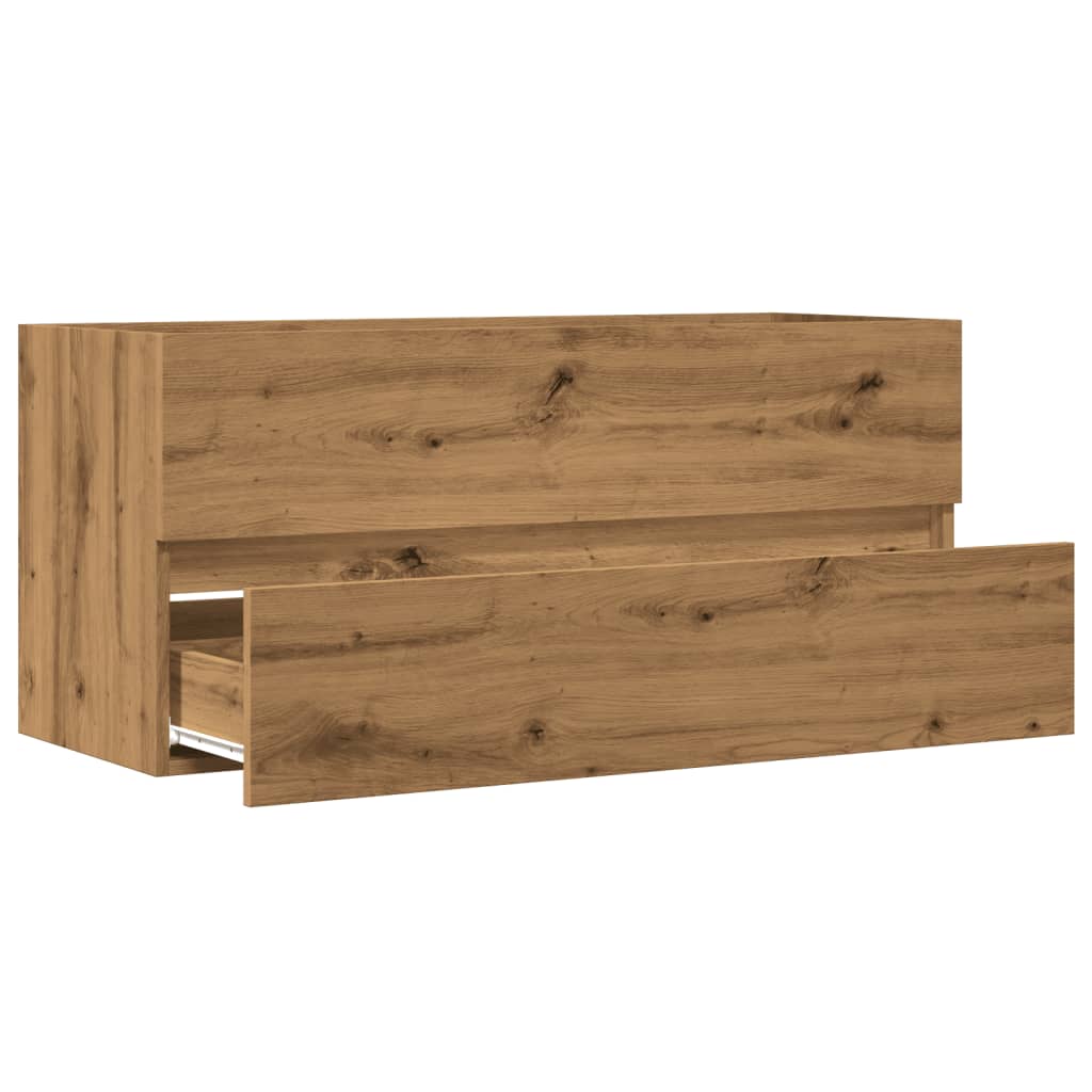 vidaXL Armario lavabo madera ingeniería roble artisan 100x38,5x45 cm