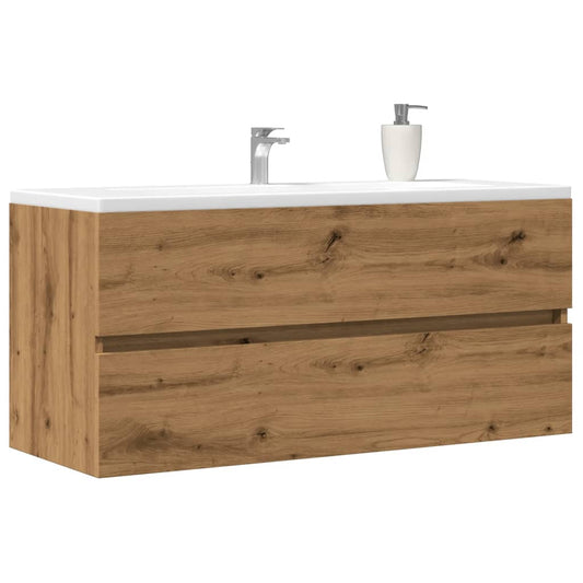 vidaXL Armario lavabo madera ingeniería roble artisan 100x38,5x45 cm