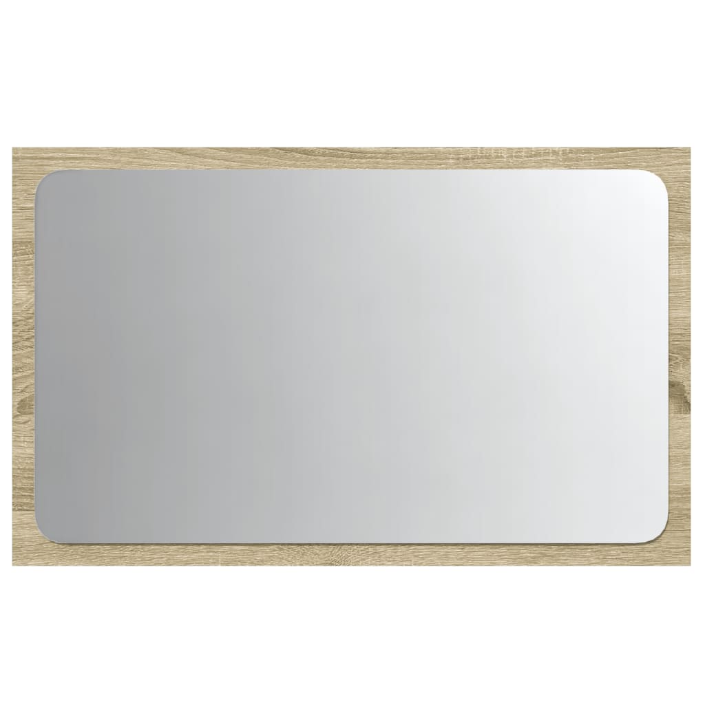 vidaXL Espejo de baño con luz LED gris hormigón 60x8,5x38 cm