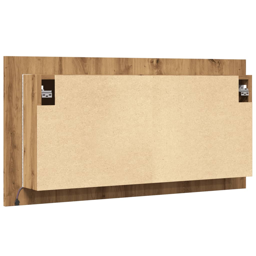 vidaXL Armario y espejo LED madera ingeniería roble artisan 90x12x45cm