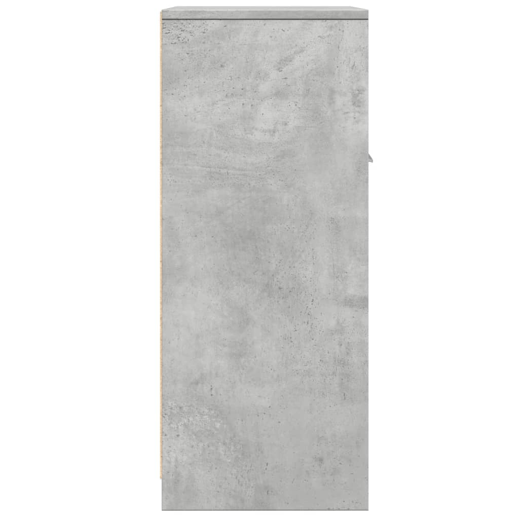 vidaXL Armario de baño madera contrachapada gris hormigón 60x33x80 cm