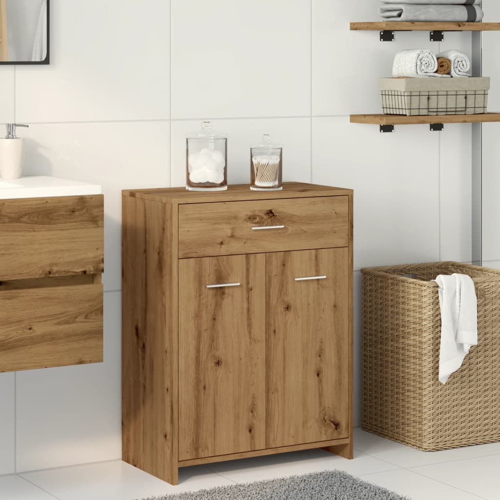 vidaXL Armario de baño madera de ingeniería roble artisan 60x33x80 cm