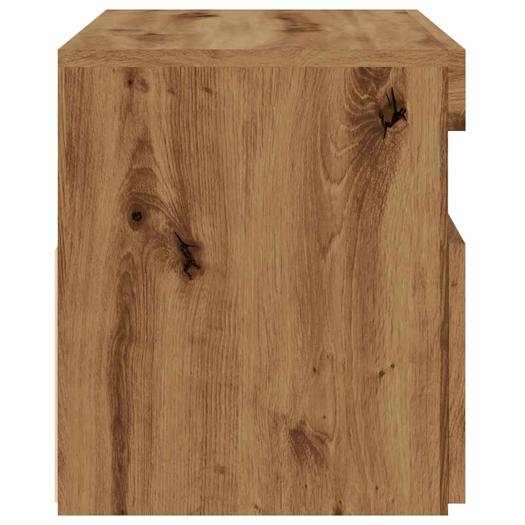 vidaXL Mueble de TV luces LED madera roble artisan 75x35x40 cm