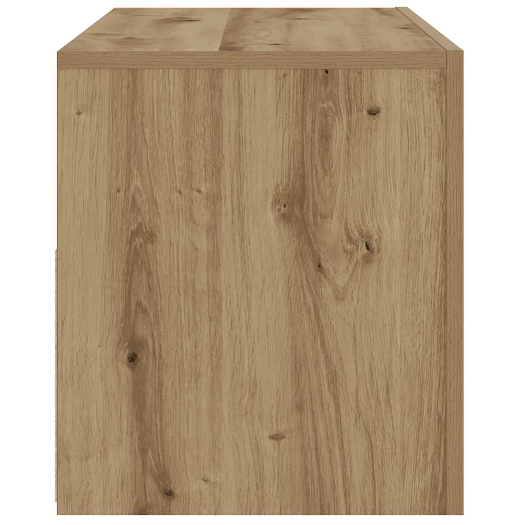 vidaXL Mueble de TV luces LED madera roble artisan 90x35x40 cm