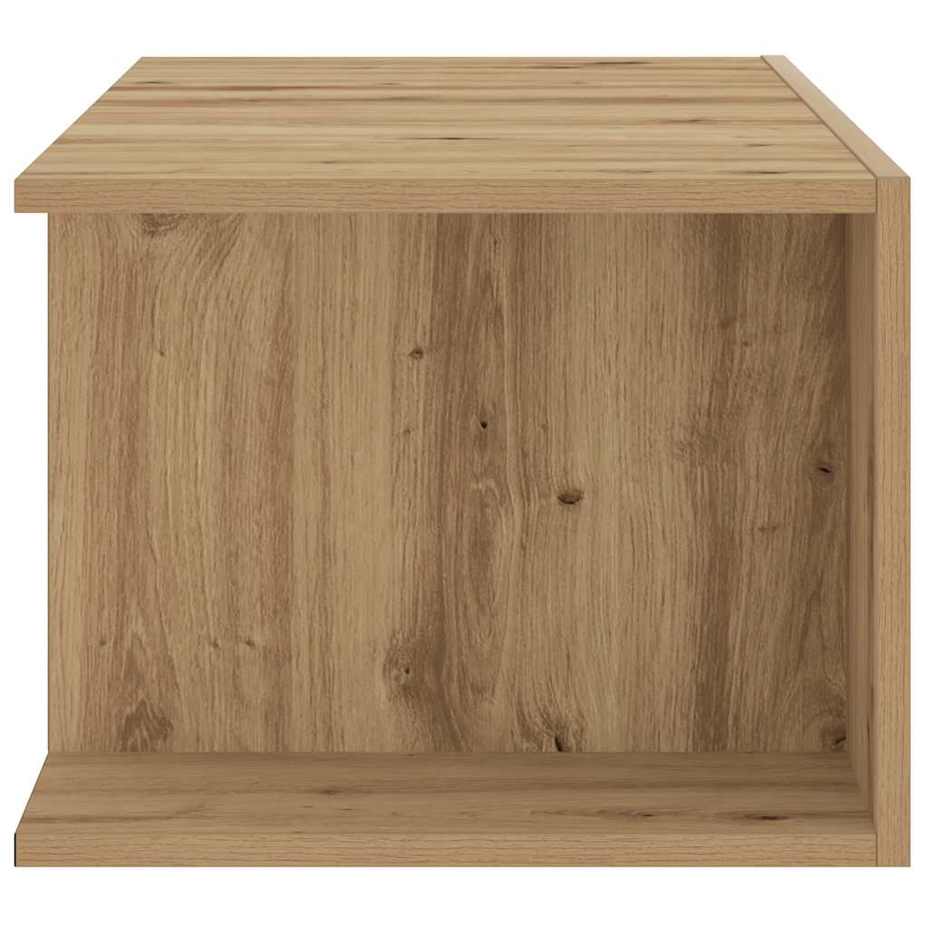 vidaXL Mueble de TV luces LED madera roble artisan 90x39x30 cm