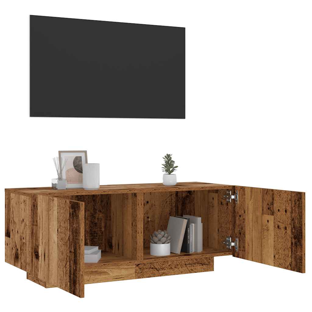 vidaXL Mueble de TV madera de ingeniería envejecida 100x35x40 cm