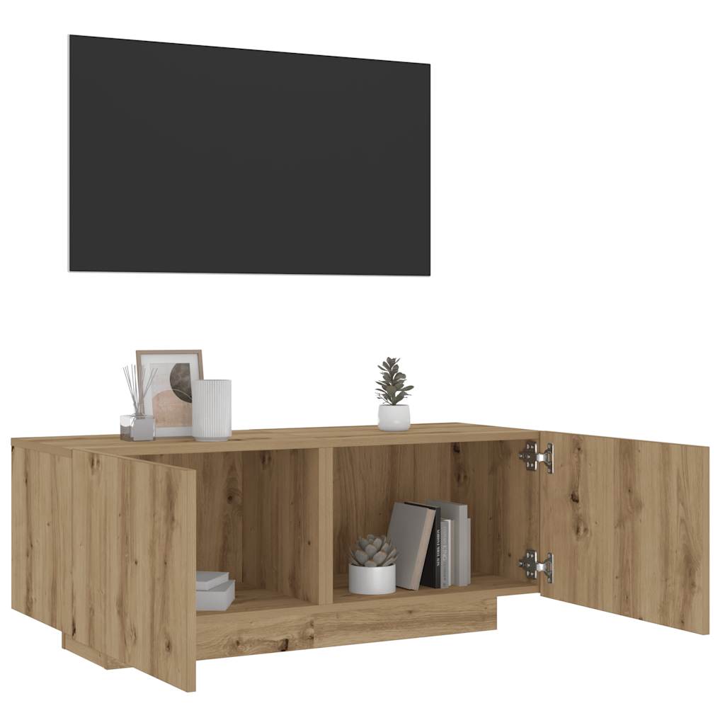 vidaXL Mueble de TV madera de ingeniería roble artisan 100x35x40 cm