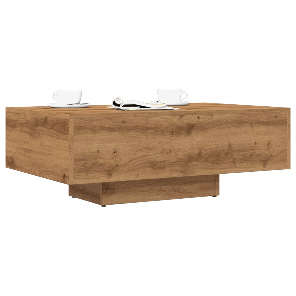 vidaXL Mesa de centro madera ingeniería roble artisan 85x55x31 cm