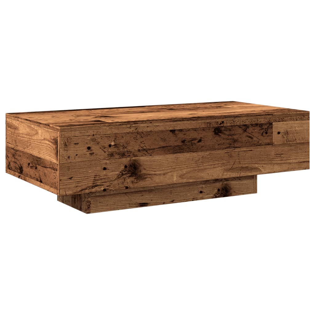 vidaXL Mesa de centro madera de ingeniería envejecida 100x49,5x31 cm