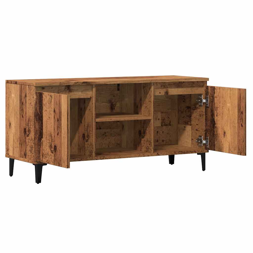 vidaXL Mueble de TV madera ingeniería madera envejecida 102x35x50 cm