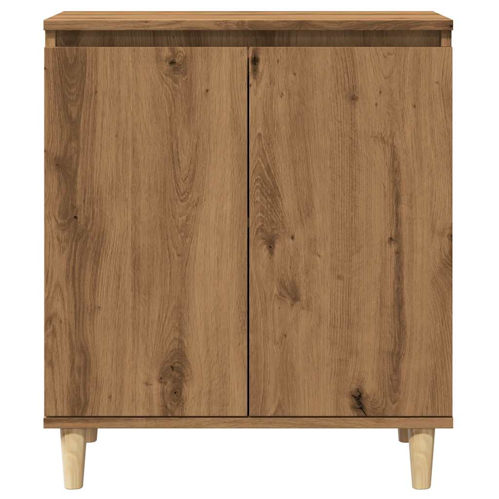 vidaXL Aparador madera contrachapada roble artisian 60x35x70 cm