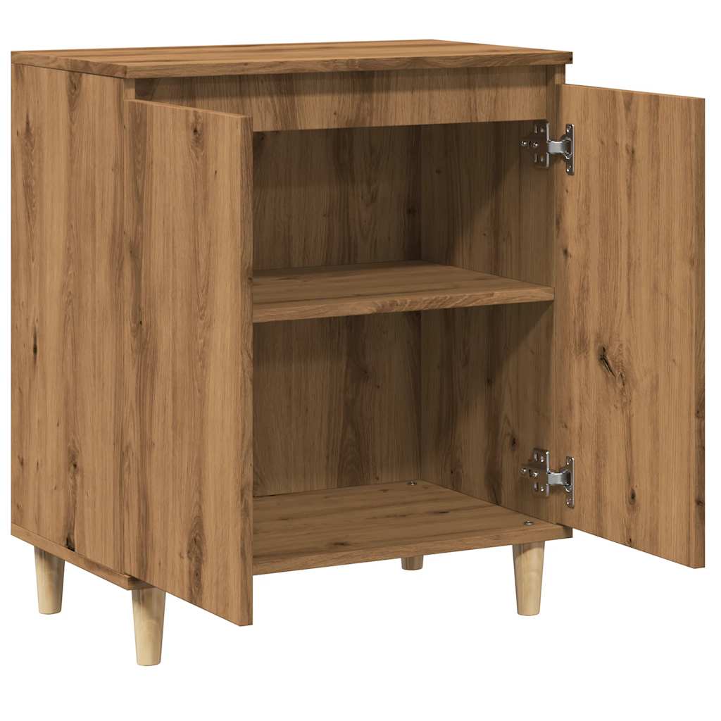 vidaXL Aparador madera contrachapada roble artisian 60x35x70 cm