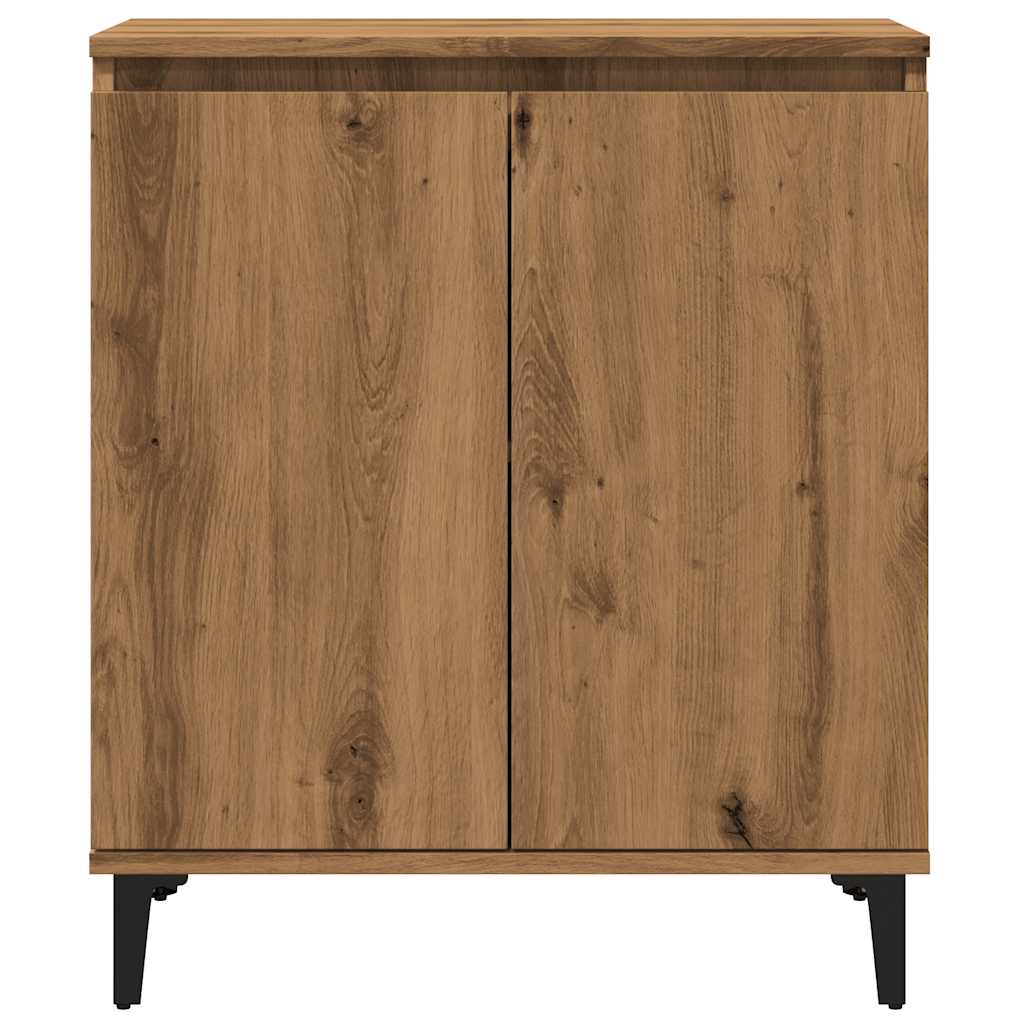 vidaXL Aparador madera contrachapada roble artisian 60x35x70 cm