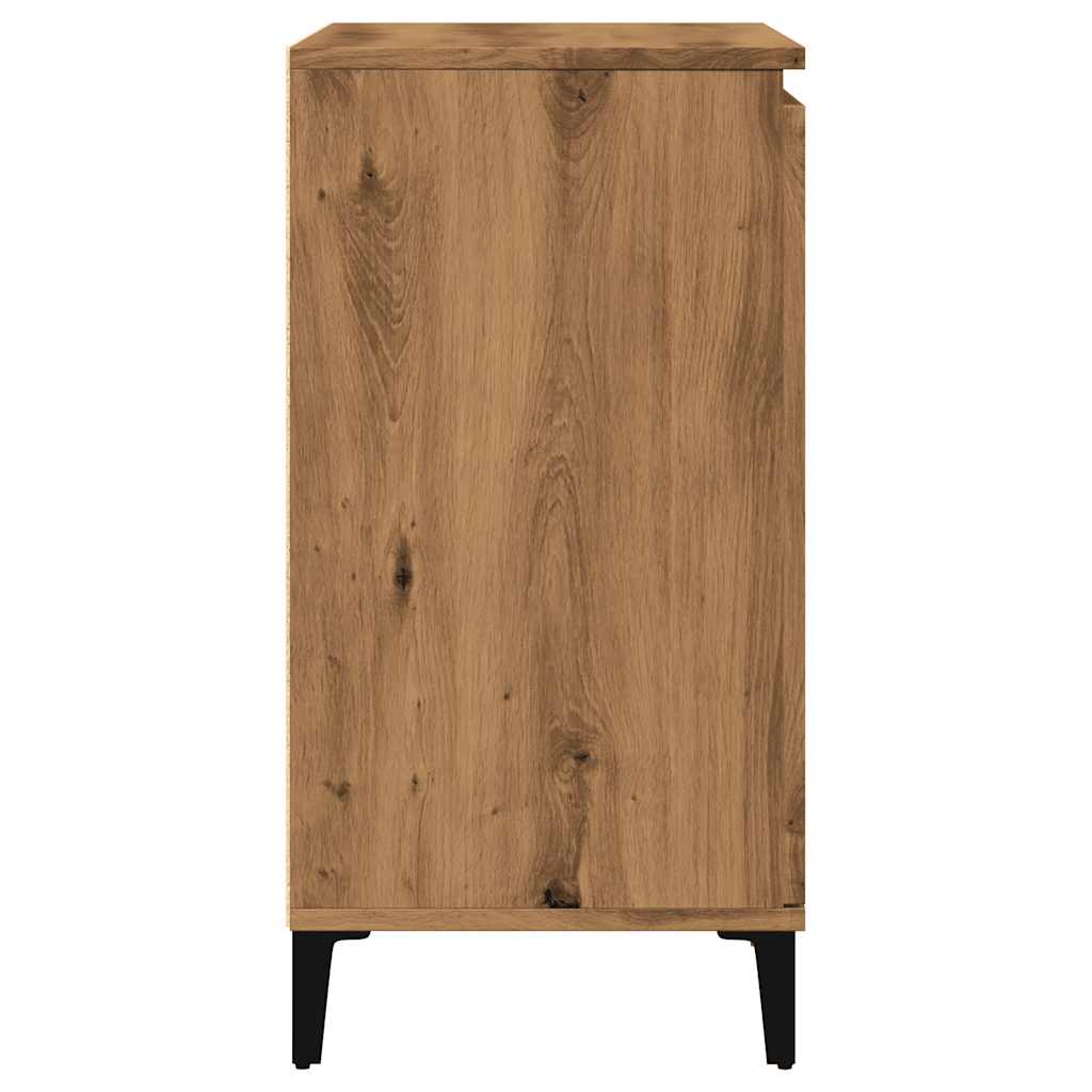 vidaXL Aparador madera contrachapada roble artisian 60x35x70 cm