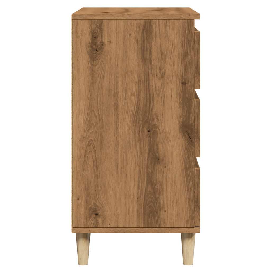 vidaXL Aparador madera contrachapada roble artisian 60x35x70 cm