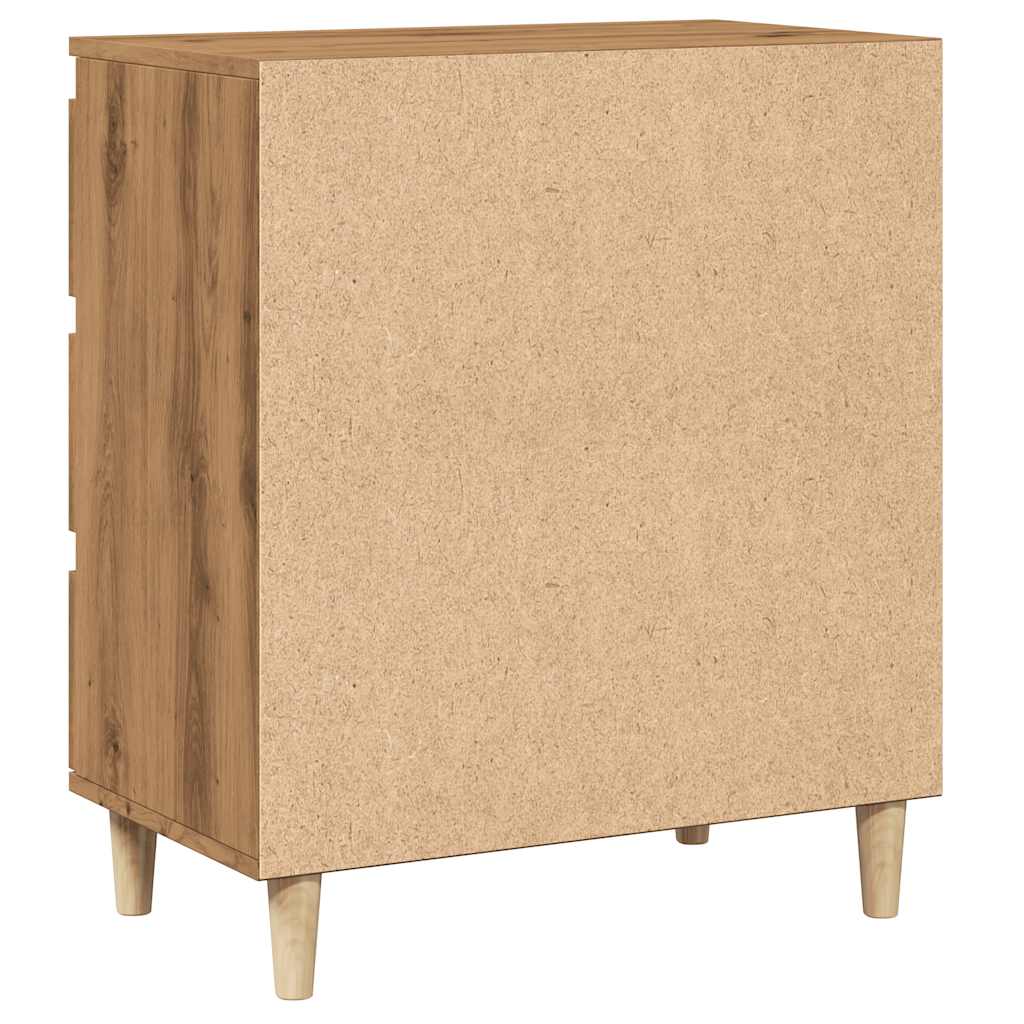 vidaXL Aparador madera contrachapada roble artisian 60x35x70 cm