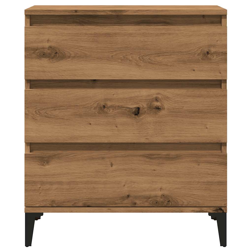 vidaXL Aparador madera contrachapada roble artisian 60x35x70 cm