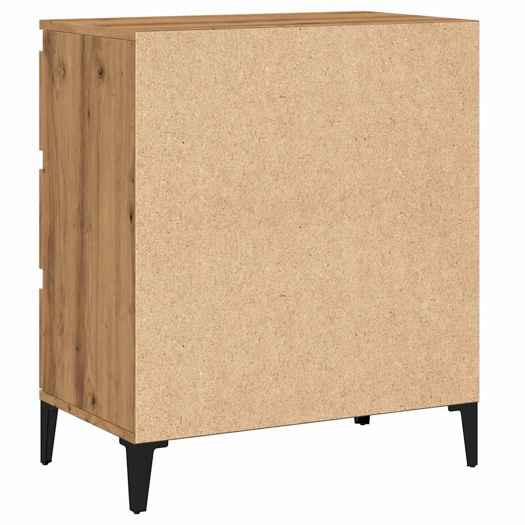 vidaXL Aparador madera contrachapada roble artisian 60x35x70 cm