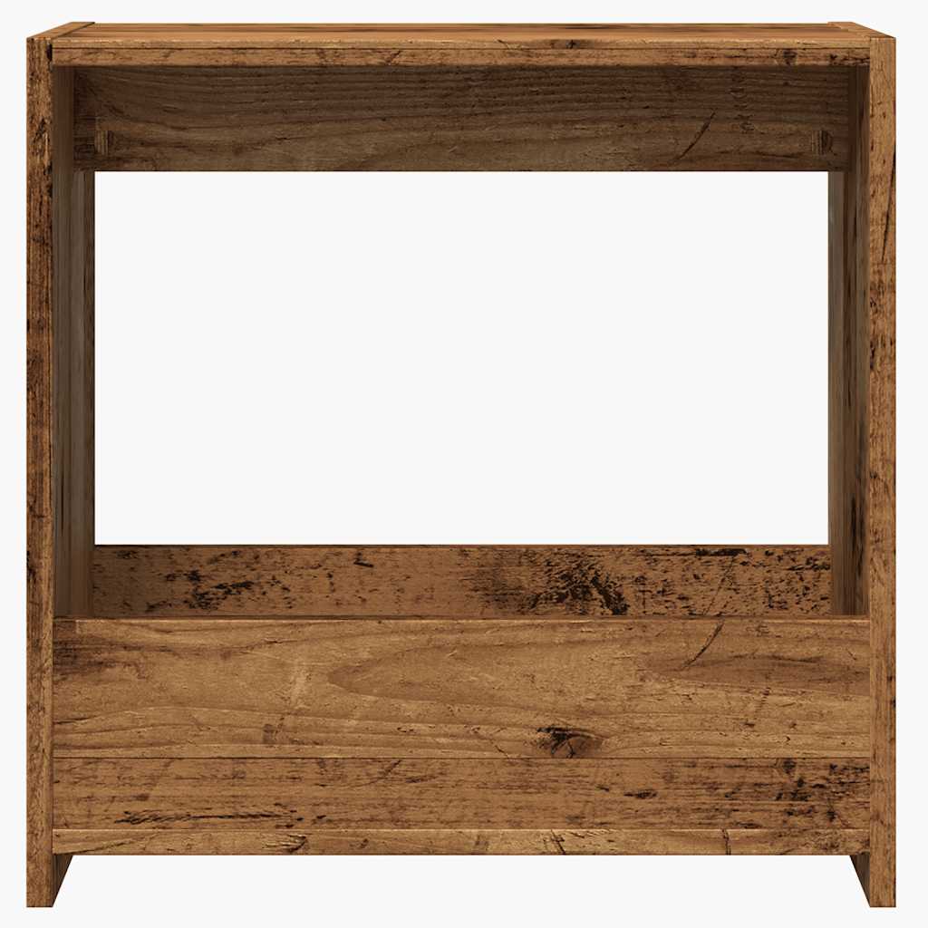 vidaXL Mesa auxiliar de madera contrachapada envejecida 50x26x50 cm