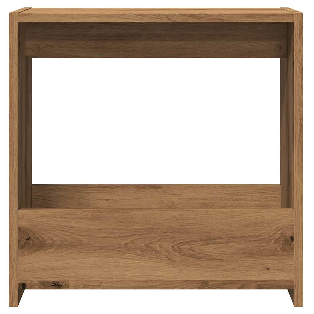 vidaXL Mesa auxiliar madera contrachapada roble artisian 50x26x50 cm