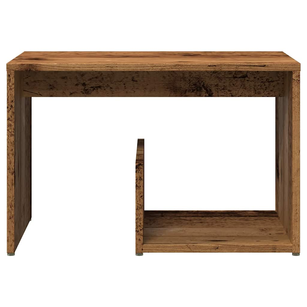 vidaXL Mesa auxiliar de madera contrachapada envejecida 59x36x38 cm