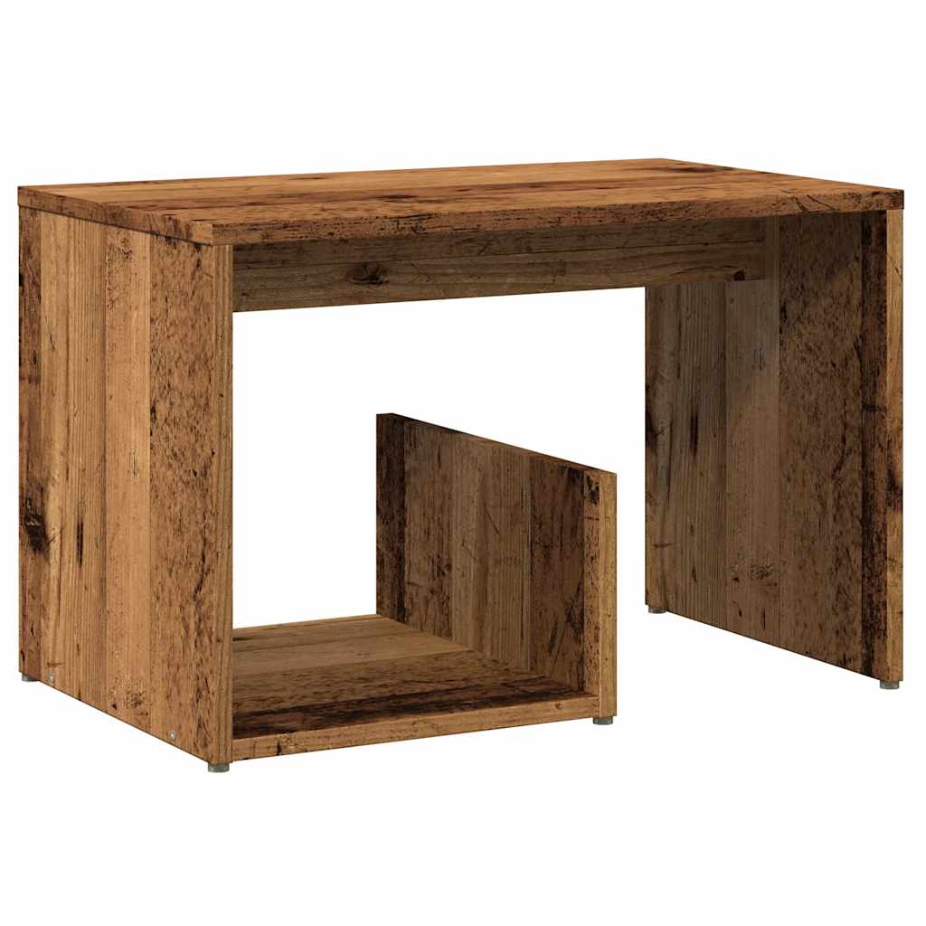 vidaXL Mesa auxiliar de madera contrachapada envejecida 59x36x38 cm