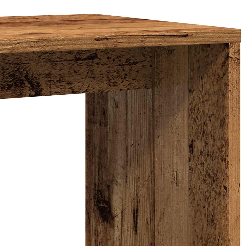 vidaXL Mesa auxiliar de madera contrachapada envejecida 59x36x38 cm