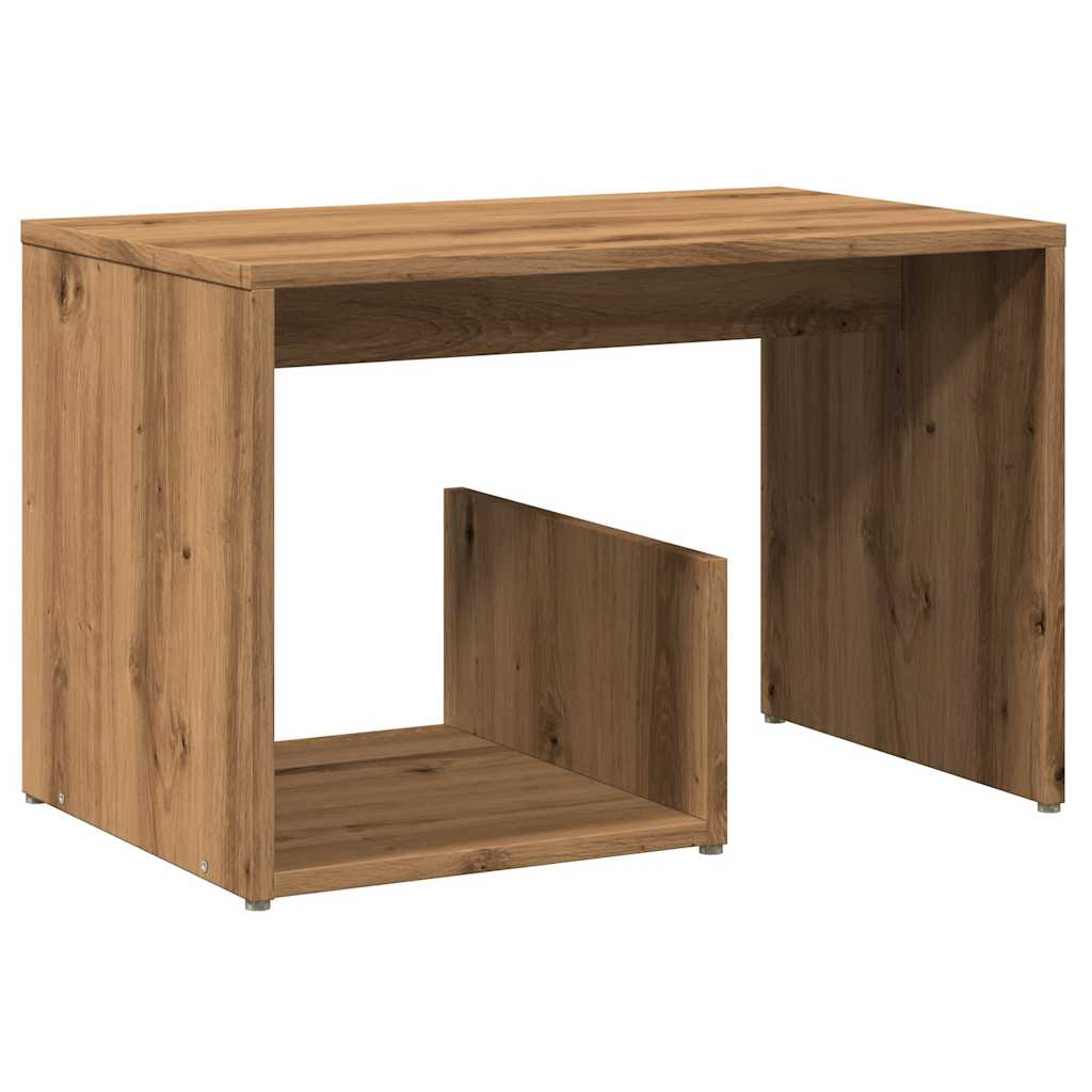 vidaXL Mesa auxiliar de madera de ingeniería roble artisan 59x36x38 cm