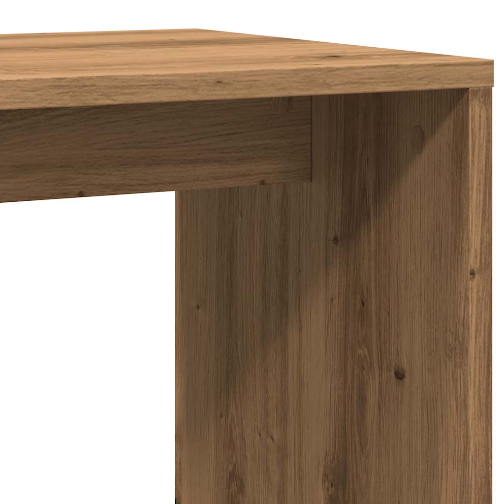 vidaXL Mesa auxiliar de madera de ingeniería roble artisan 59x36x38 cm