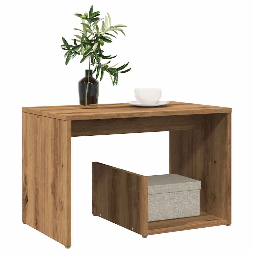 vidaXL Mesa auxiliar de madera de ingeniería roble artisan 59x36x38 cm