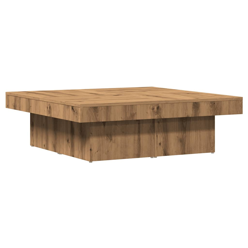 vidaXL Mesa de centro madera de ingeniería roble artisan 90x90x28 cm