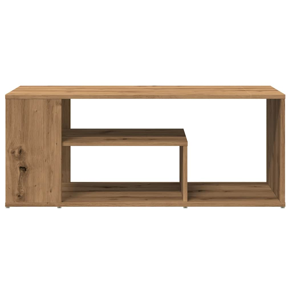 vidaXL Mesa de centro madera contrachapada roble artisan 100x50x40 cm