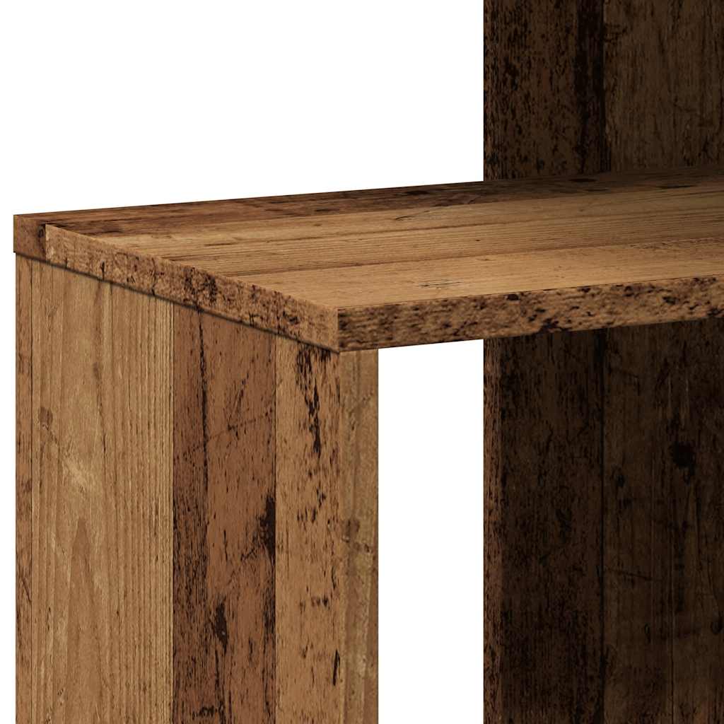 vidaXL Mesa auxiliar de madera contrachapada envejecida 36x30x56 cm